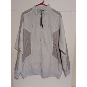 NIKE Zip Up Gray Windbreaker Jacket Coat Size Large  Just Do It CU 6726-043